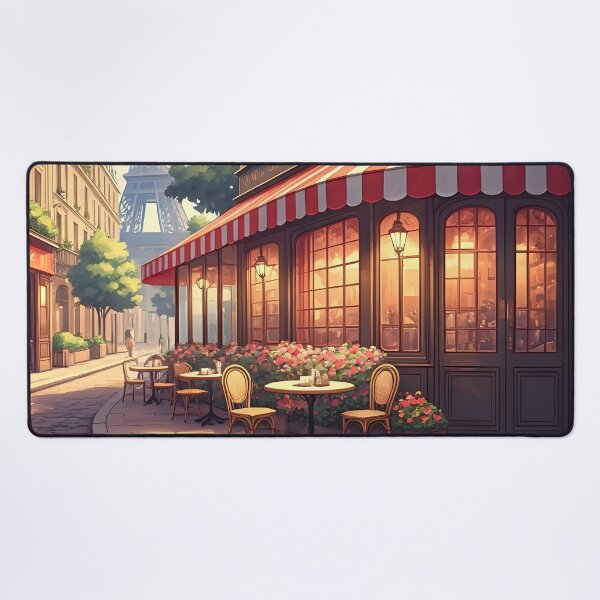 Item preview, Parisian Café: Cobblestone Charm and Blooming Ambiance designed and sold by LSVart.