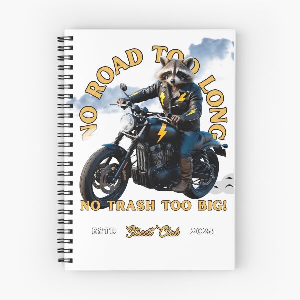Item preview, Realistic Raccoon Motorcycle Rider – No Road Too Long, No Trash Too Big! designed and sold by AdaMerch.
