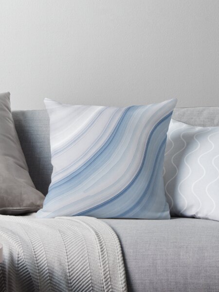 Item preview, Light-blue Flowing Curves Ribbons in the Wind designed and sold by whereisunicorn.