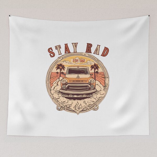 Item preview, Popular Versatile Stay Rad Positive Vibes Trending Retro Vintage Slogan Vibrant Care Free Spirit of The 80's and 90's Retro Truck Themed Fashion designed and sold by NadeenInspires.