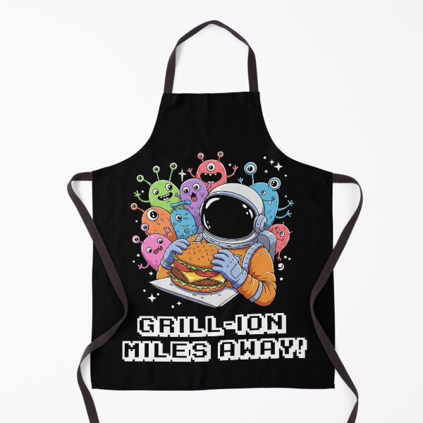 Item preview, Grill-ion Miles Away - Astronaut with Burger and Aliens designed and sold by AnAzArt.