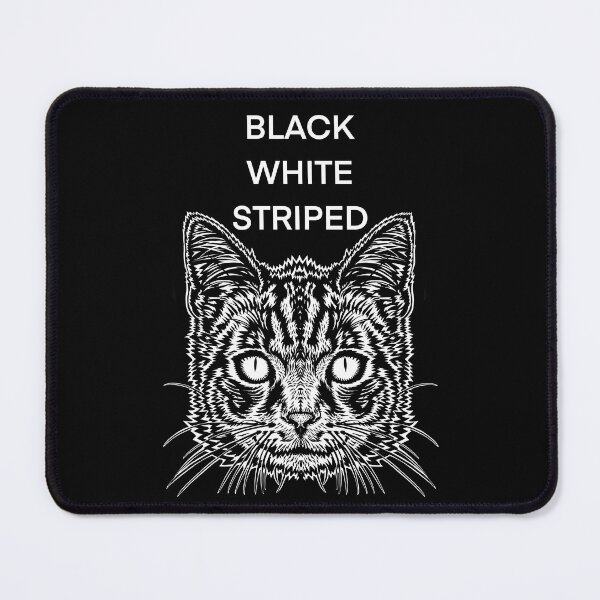 Item preview, BLACK WHITE STRIPED - the cat words .4 designed and sold by lautir.