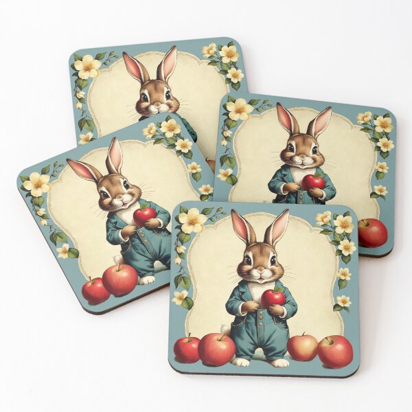 Item preview, Easter Rabbit and Apples | Gift for Easter Season designed and sold by UnhingedBird.
