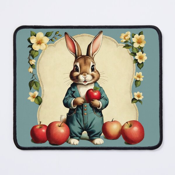 Item preview, Easter Rabbit and Apples | Gift for Easter Season designed and sold by UnhingedBird.