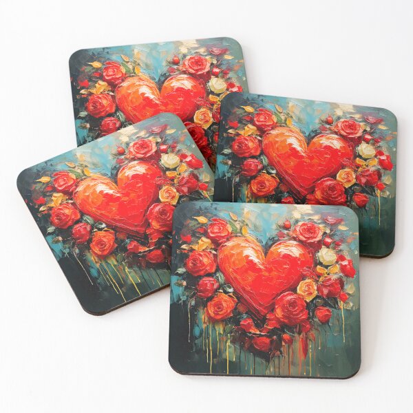 Item preview, Rose and heart artwork designed and sold by Marcu Ioachim.
