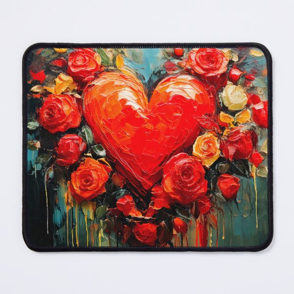 Item preview, Rose and heart artwork designed and sold by Marcu Ioachim.