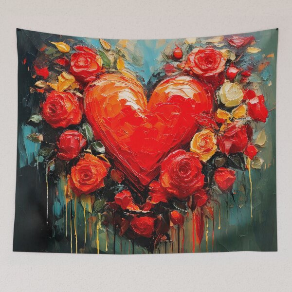 Item preview, Rose and heart artwork designed and sold by Marcu Ioachim.