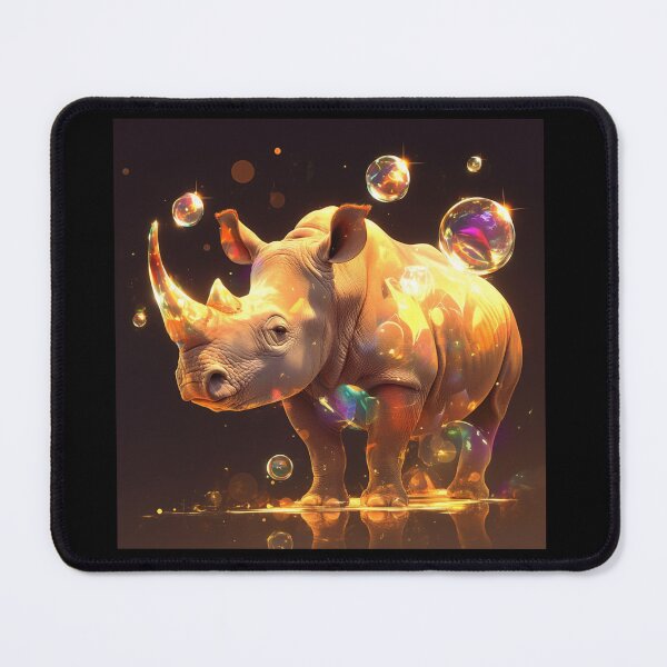 Item preview, Rhino // Cute Rhino art // Rhinos // children // Bubbles // Baby Rhino designed and sold by SMARTKIT DESIGNAGENCY.