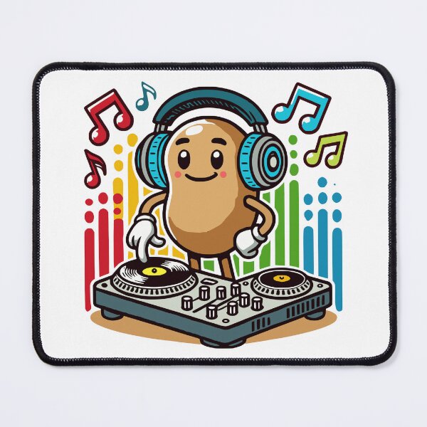 Item preview, Cool Beans DJ – Funky Cartoon Bean with Headphones designed and sold by 2Blue-Dots.
