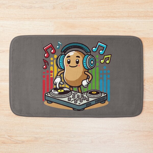 Item preview, Cool Beans DJ – Funky Cartoon Bean with Headphones designed and sold by 2Blue-Dots.