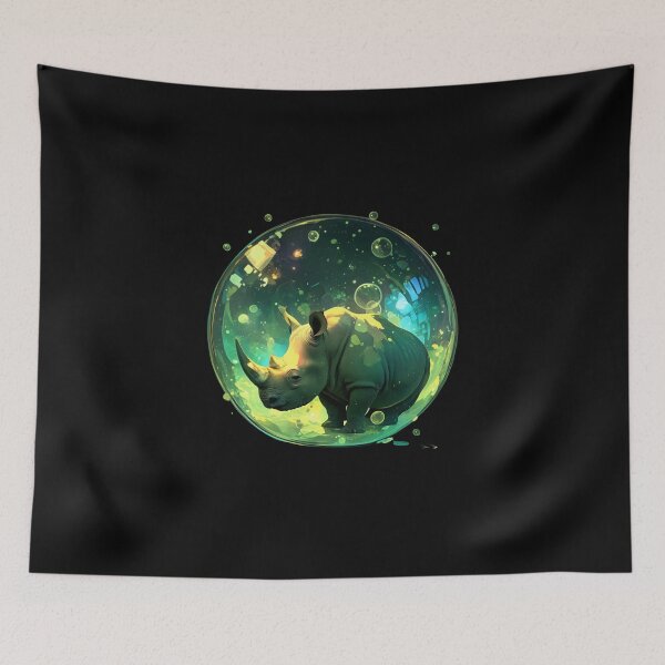 Item preview, Rhino // Cute Rhino art // Rhinos // children // Bubbles // Baby Rhino designed and sold by SMARTKIT  DESIGNAGENCY.