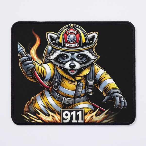 Item preview, Fireman raccoon designed and sold by SaNNty.