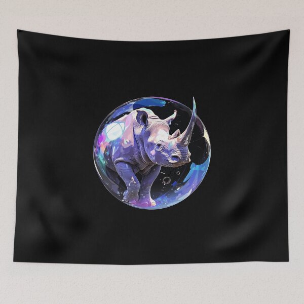 Item preview, Rhino // Cute Rhino art // Rhinos // children // Bubbles // Baby Rhino designed and sold by SMARTKIT  DESIGNAGENCY.