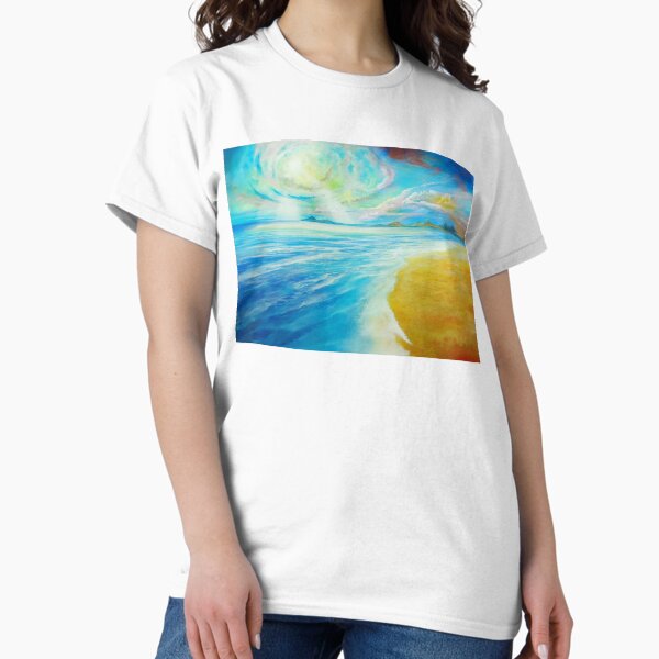 Item preview, Land beach - rough sea with wind in the sky designed and sold by ARTPAINTINGS-online.