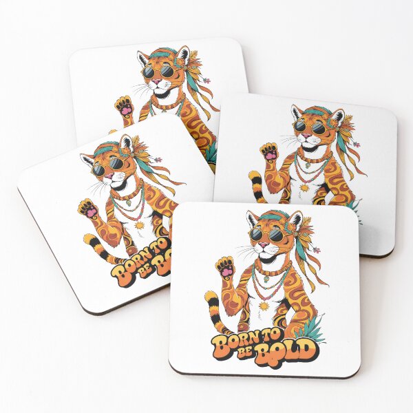Item preview, Born to Be Bold - Groovy Cougar Boho 70s Art | LaLi Designs designed and sold by LaLi-Designs.
