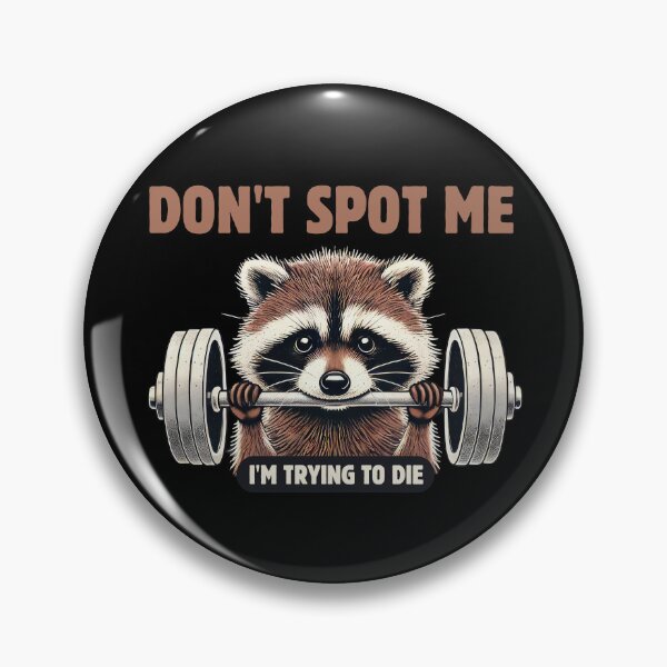 Item preview, Meme gracioso de mapache levantando pesas y fallando en el gimnasio designed and sold by Hoshi-Club.