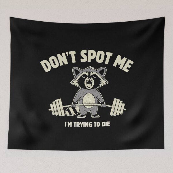 Item preview, Maxing Out My Regret Hilarious Gym Meme Raccoon designed and sold by Hoshi-Club.