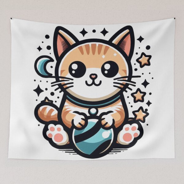 Item preview, Playful Cat with Ball designed and sold by byvarol.