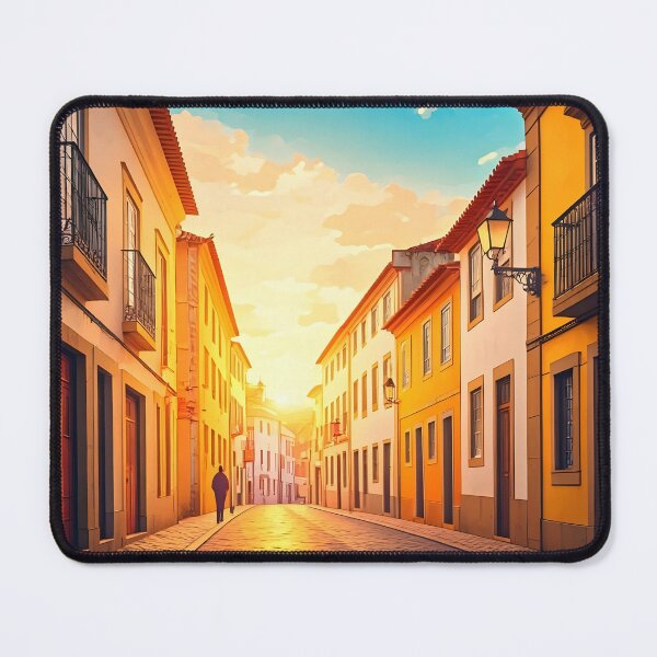Item preview, Tomar, Portugal: Sunset Over Historic Cobblestone Streets designed and sold by LSVart.