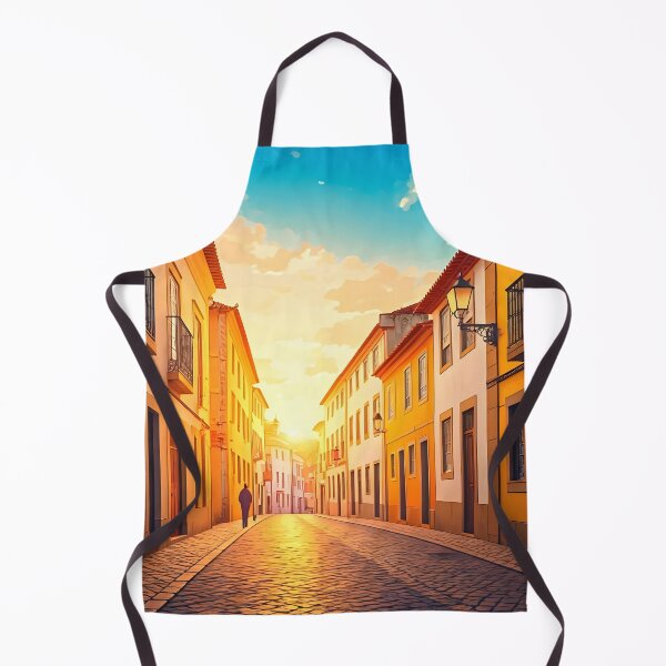 Item preview, Tomar, Portugal: Sunset Over Historic Cobblestone Streets designed and sold by LSVart.