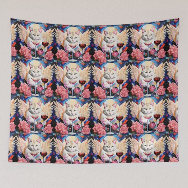 Item preview, Cat angel among roses. designed and sold by Natalia-Vlad.