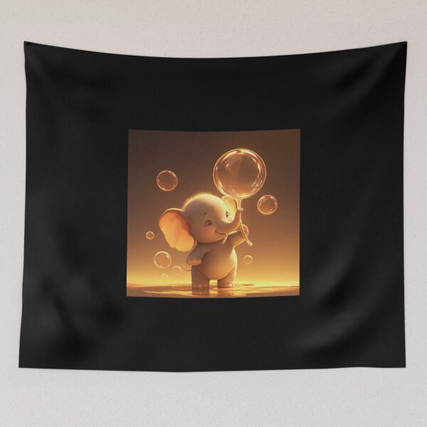 Item preview, Elephant // Cute Elephant art // Elephants // children // Bubbles // Baby Elephant designed and sold by SMARTKIT  DESIGNAGENCY.