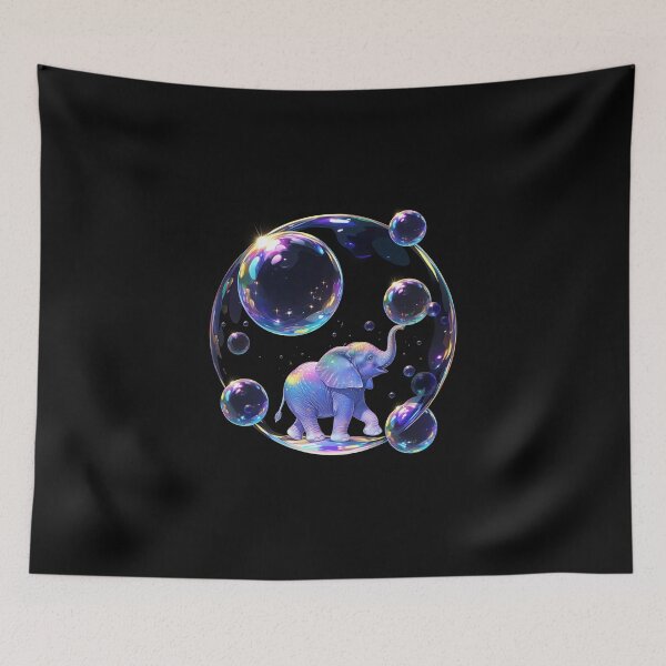 Item preview, Elephant // Cute Elephant art // Elephants // children // Bubbles // Baby Elephant designed and sold by SMARTKIT  DESIGNAGENCY.