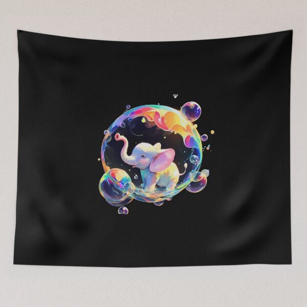 Item preview, Elephant // Cute Elephant art // Elephants // children // Bubbles // Baby Elephant designed and sold by SMARTKIT  DESIGNAGENCY.