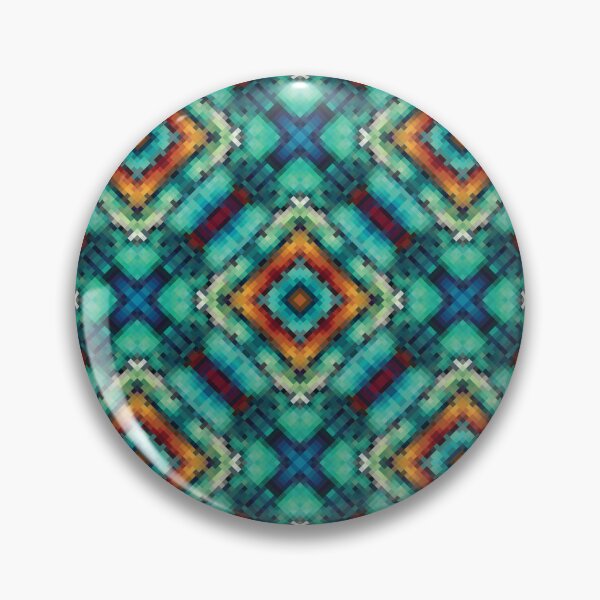 Item preview, Retro geometric pixel pattern designed and sold by Pixeeless.