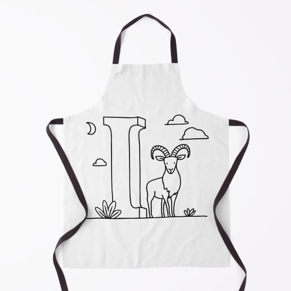 Item preview, A doodle illustration of letter I and Ibex designed and sold by rasagamastore.