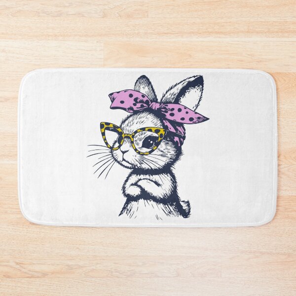 Item preview, Easter Bunny Wearing Leopard Glasses Cute designed and sold by TomFrontierArt.