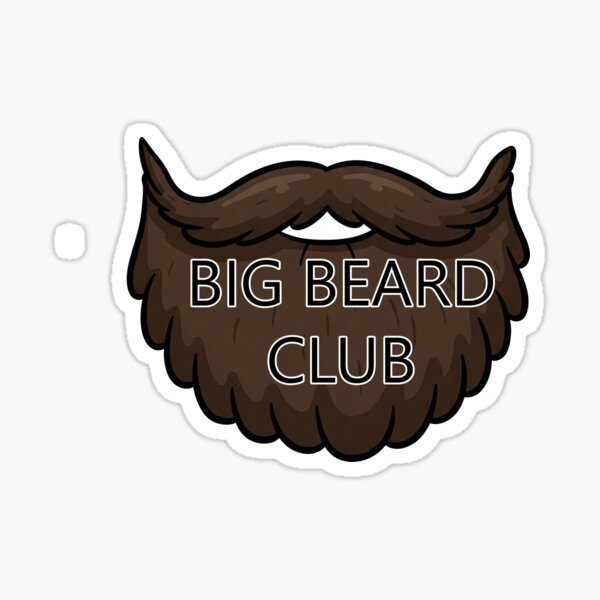 Artikel-Vorschau von Großer Bart Club Sticker, designt und verkauft von Owcomm.