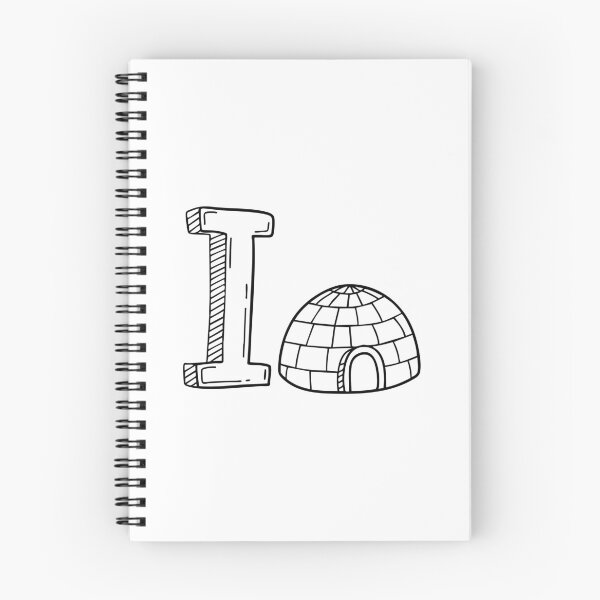 Item preview, A doodle illustration of letter I and Igloo designed and sold by rasagamastore.