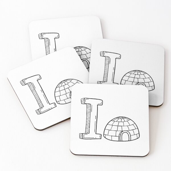 Item preview, A doodle illustration of letter I and Igloo designed and sold by rasagamastore.