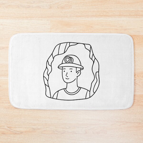 Item preview, Man wear headlamp hat looking around inside rocky cave designed and sold by rasagamastore.