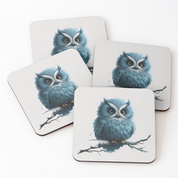 Item preview, fluffy blue owl designed and sold by 123ks.