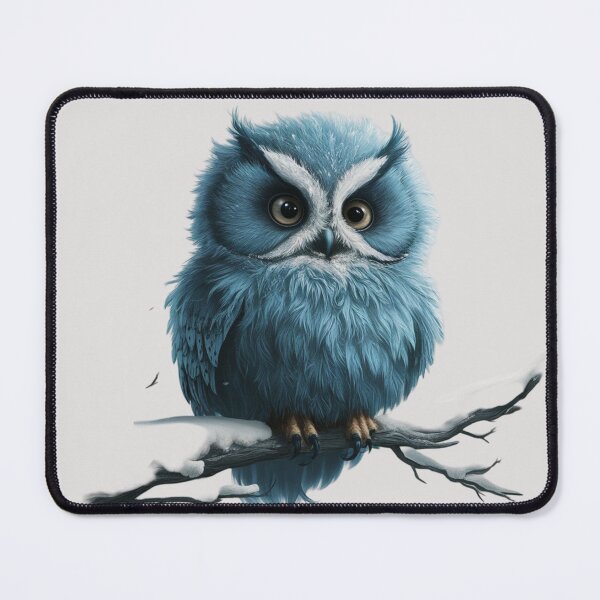 Item preview, fluffy blue owl designed and sold by 123ks.