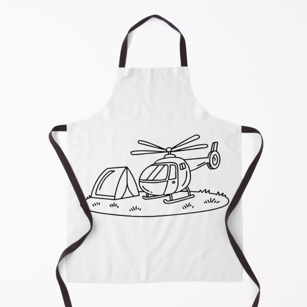 Item preview, Helicopter parked on a grassy field near a campsite designed and sold by rasagamastore.