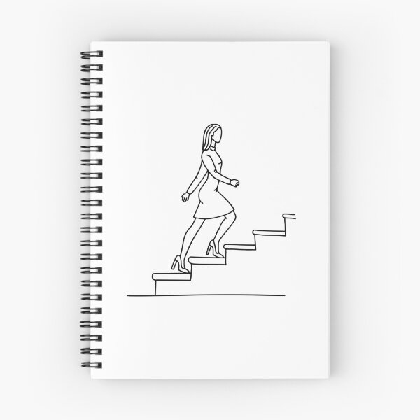 Item preview, Woman in stylish heels climbing the steps of an office building designed and sold by rasagamastore.