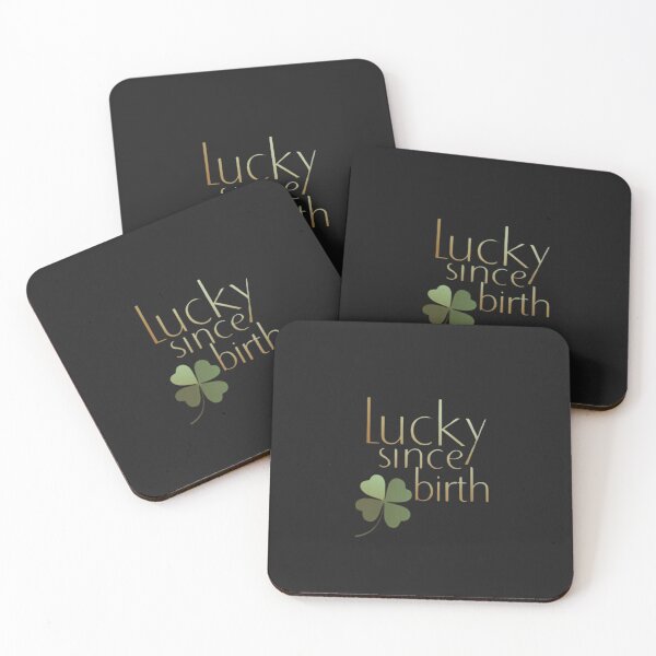 Item preview, Lucky Since Birth | Minimalist Gold Clover Design designed and sold by Art Garden.