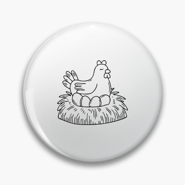 Item preview, Hen sitting in a cozy nest, guarding its eggs designed and sold by rasagamastore.