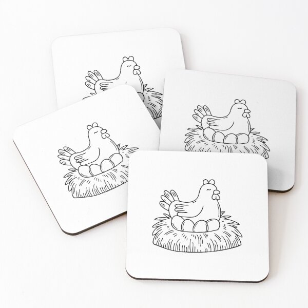 Item preview, Hen sitting in a cozy nest, guarding its eggs designed and sold by rasagamastore.