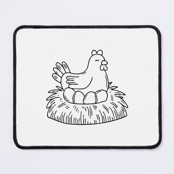 Item preview, Hen sitting in a cozy nest, guarding its eggs designed and sold by rasagamastore.