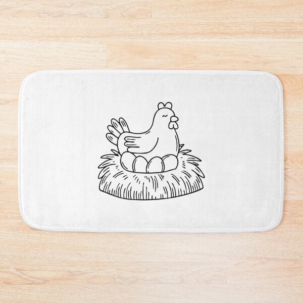 Item preview, Hen sitting in a cozy nest, guarding its eggs designed and sold by rasagamastore.