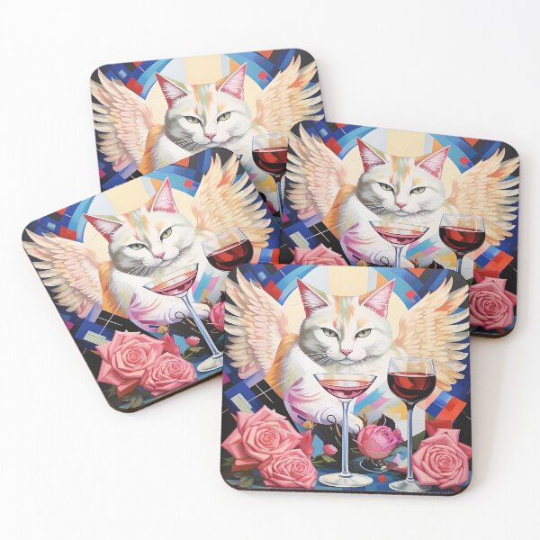 Item preview, Cat angel among roses. designed and sold by Natalia-Vlad.