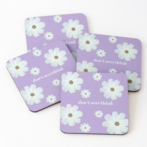 Item preview, "Don't Overthink - Minimalist Floral Quote" designed and sold by NikkiXpressions.