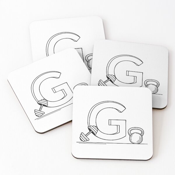 Item preview, An illustration of letter G beside a gym designed and sold by rasagamastore.