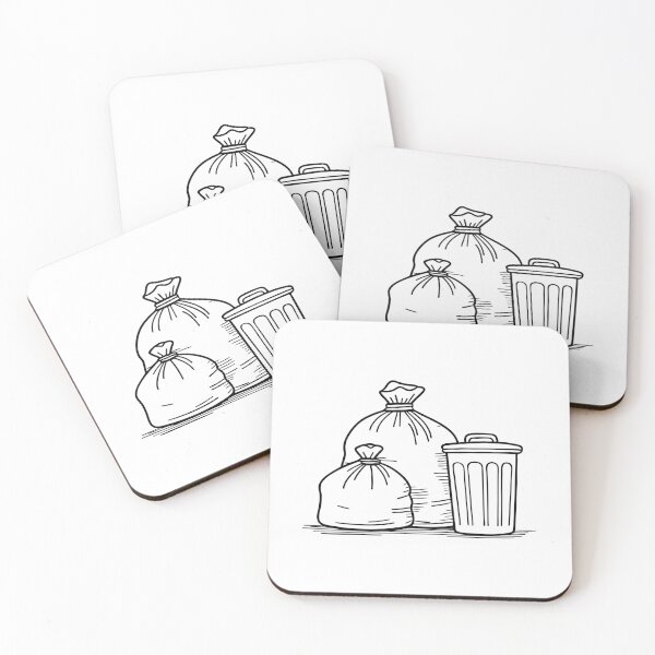 Item preview, Doodle illustration of neatly stacked garbage bags designed and sold by rasagamastore.