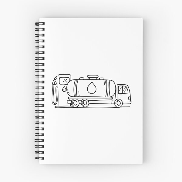Item preview, Doodle illustration of a gas tank being transported on a truck designed and sold by rasagamastore.