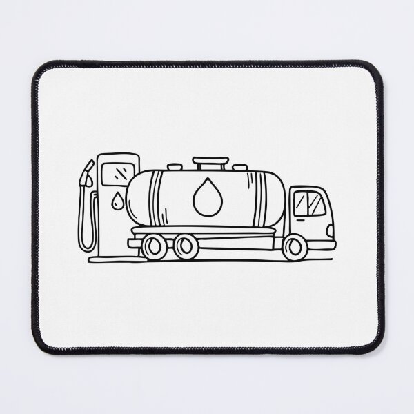 Item preview, Doodle illustration of a gas tank being transported on a truck designed and sold by rasagamastore.